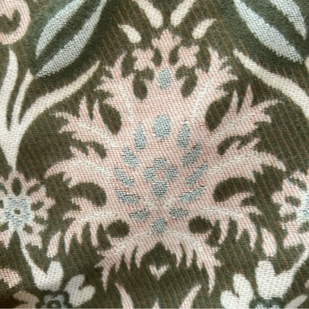 Beautiful Floral Scarf - Cream, Green and Pink NWOT - Picture 6 of 7